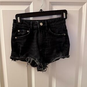 Zara Black Jean Shorts Size 0